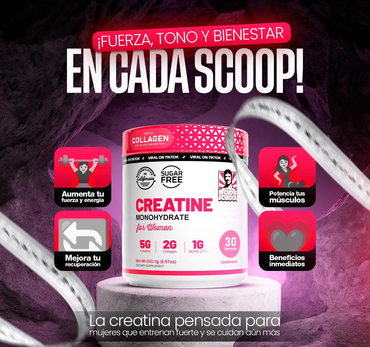 AUMENTA TUS GLUTEOS Y PIERNAS CON CREATINE 100% MONOHIDRATO