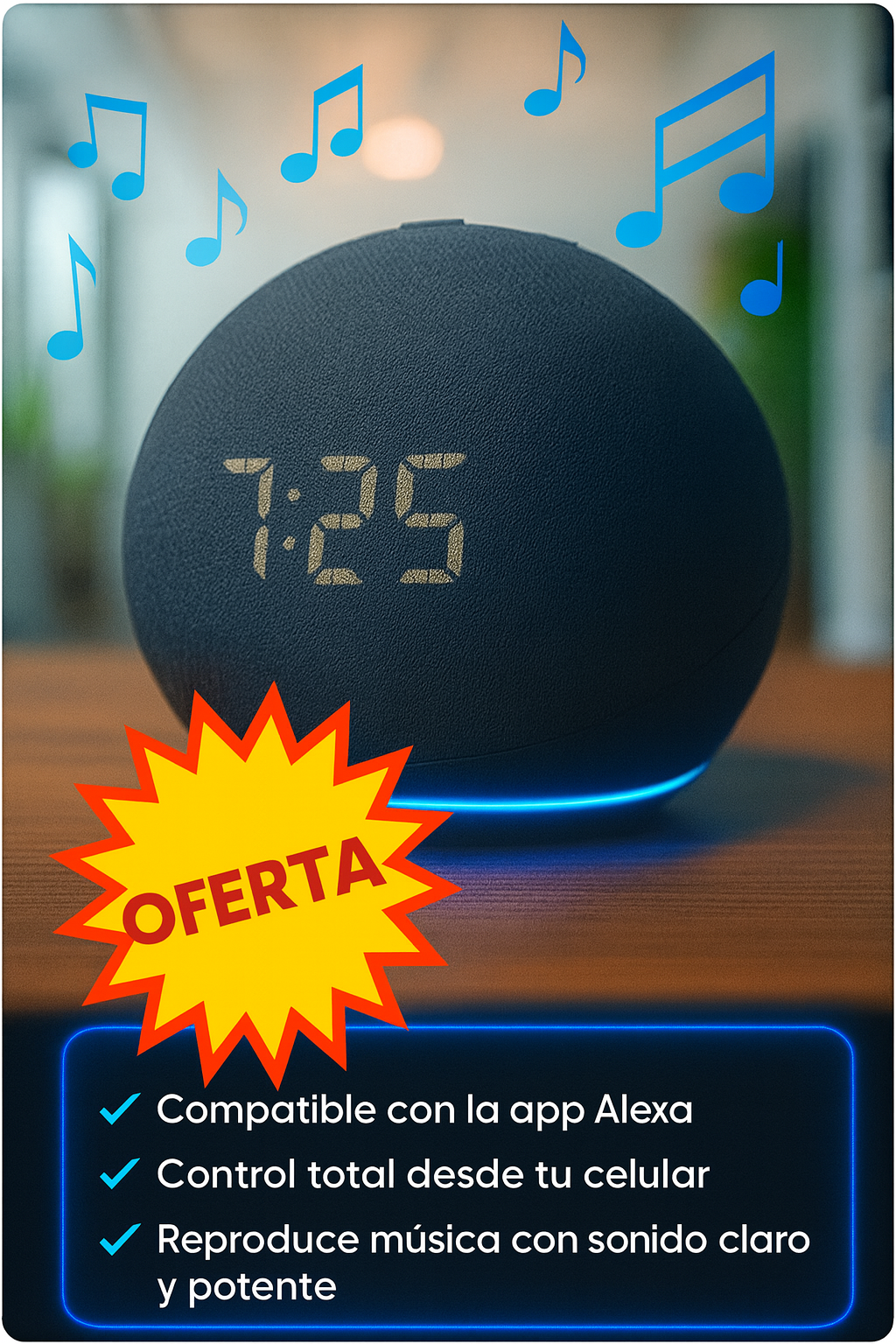 Sonido, control y comodidad con el Alexe Dot Inteligente